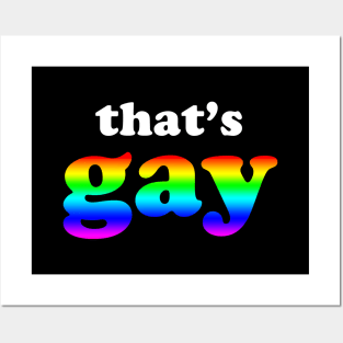 That's Gay Rainbow Outline Retro Design Posters and Art